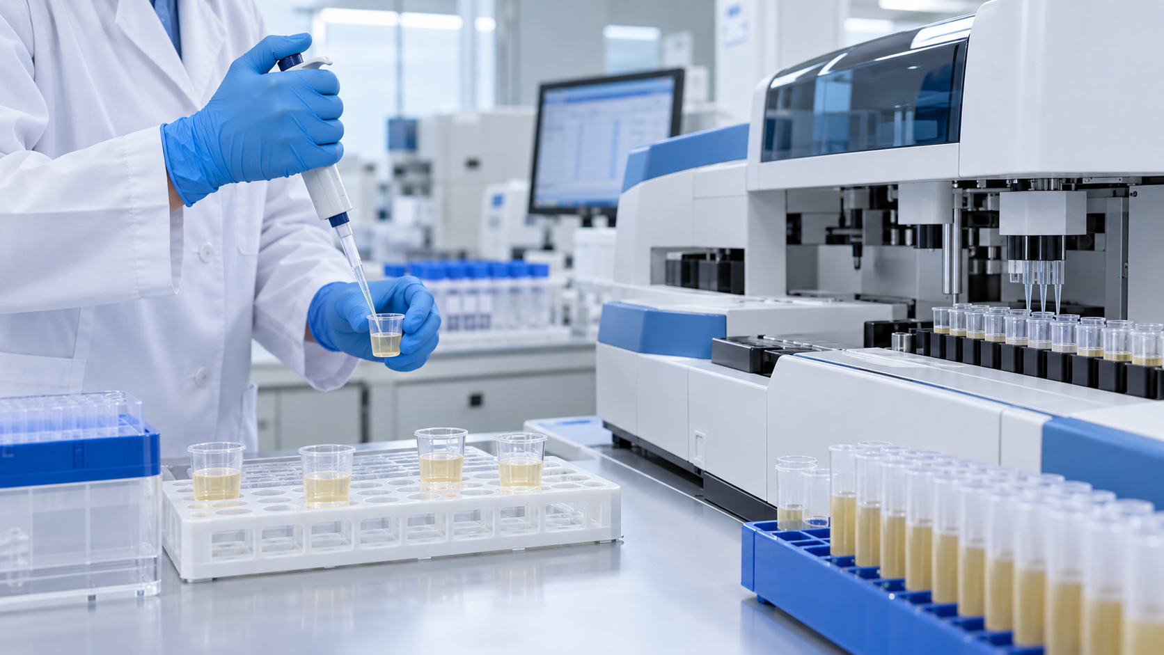 Small-volume plasma sample preparation for an automated coagulation analyzer